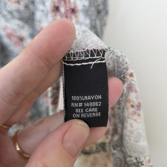 Torrid Black White Geometric Whimsygoth Flowy Challis Mini Sundress Size 2X - Picture 8 of 10